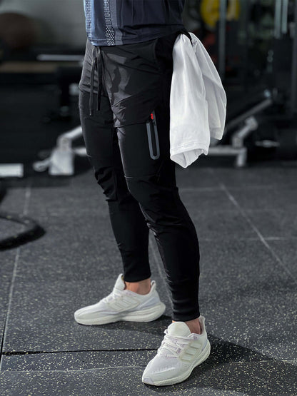 All-Weather Cargo Joggingbroek met Hoge Ribboorden – Waterafstotend