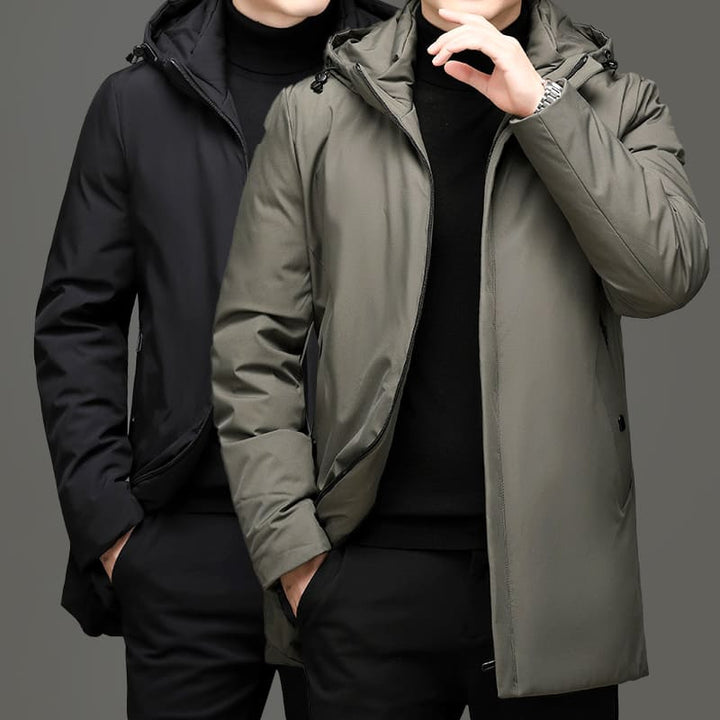 Men's Longline Parka with Multiple Pockets - Warm and Modern