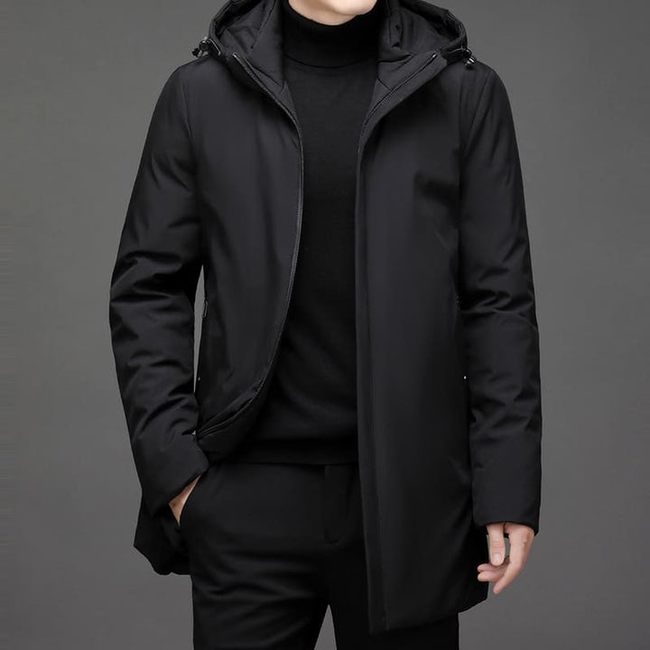 Men's Longline Parka with Multiple Pockets - Warm and Modern