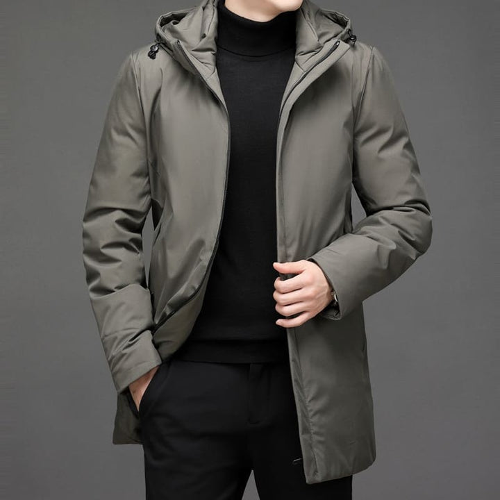 Men's Longline Parka with Multiple Pockets - Warm and Modern