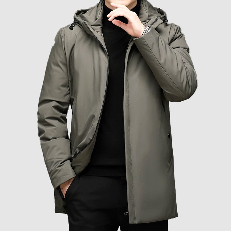 Men's Longline Parka with Multiple Pockets - Warm and Modern