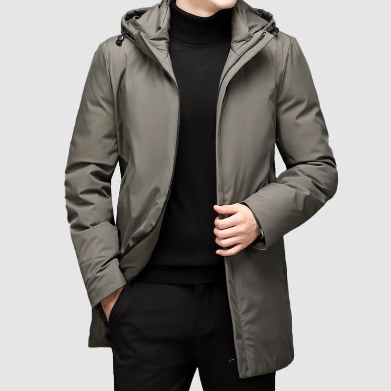 Men's Longline Parka with Multiple Pockets - Warm and Modern