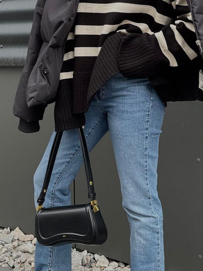 Vegan Leren Schoudertas – Minimalistisch, Elegant & Praktisch voor Elke Dag