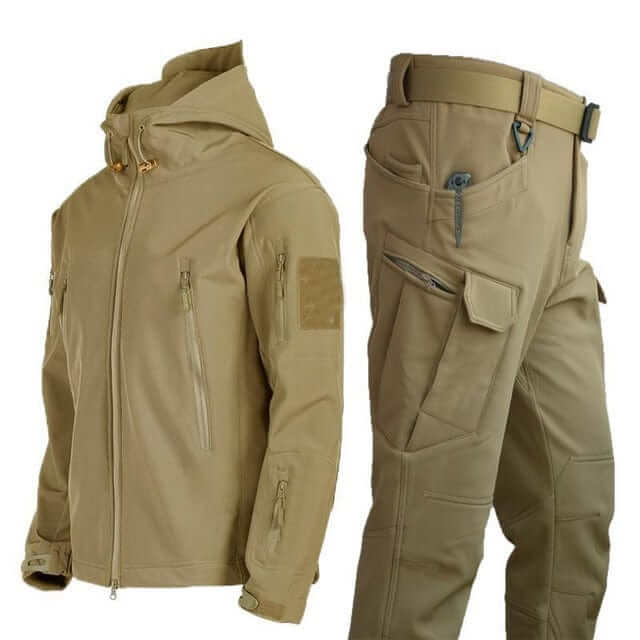 Men's Outdoor Set – Softshell Jacket & Cargo Pants for Autumn and Winter