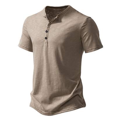 Heren Henley T-Shirt | Minimalistisch Design & Comfortabele Pasvorm