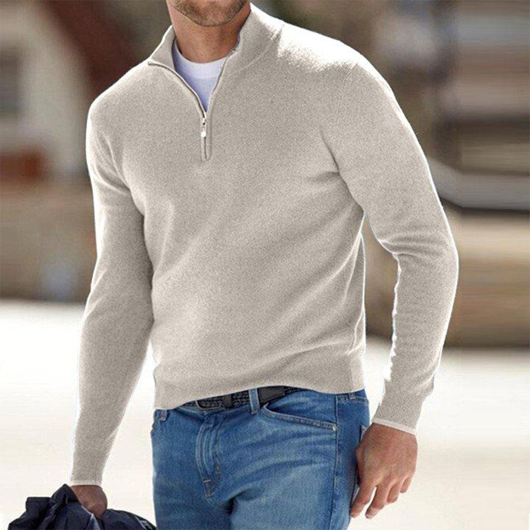 Heren Sweatshirt met Kwart-Rits – Comfortabel & Stijlvol