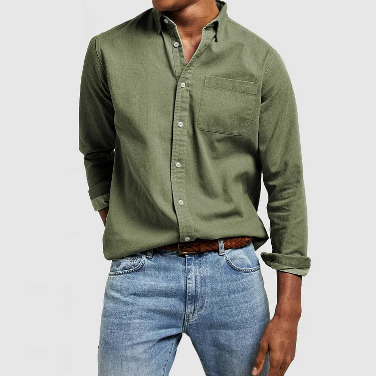 Marcell – Heren Overhemd met Button-Down Kraag en Klassieke Pasvorm