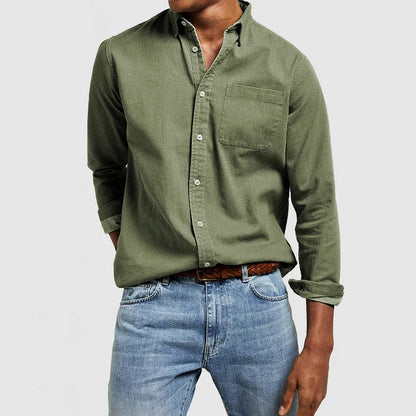Marcell – Heren Overhemd met Button-Down Kraag en Klassieke Pasvorm