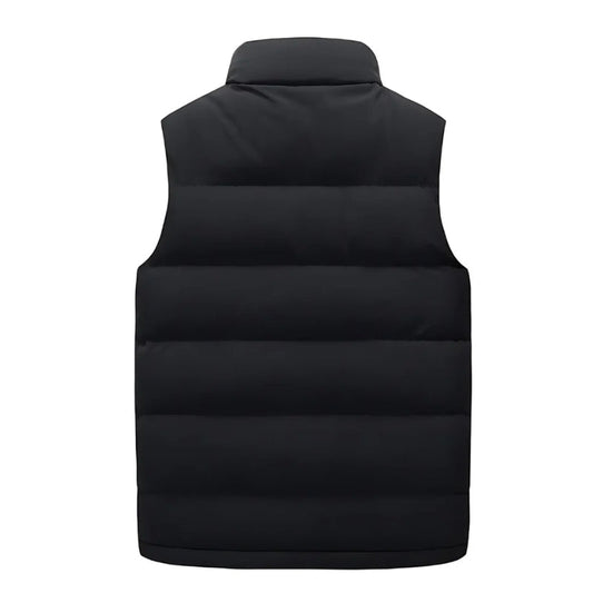 Heren Gewatteerde Bodywarmer zonder Mouwen met Ritszakken-Herenkleding > Jassen & Vesten > Bodywarmers-Myna Mode-Zwart-M-Myna Mode
