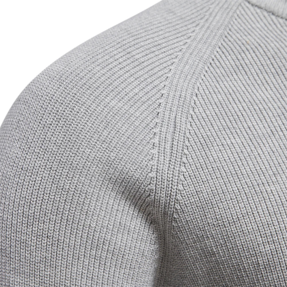 Nordwell Half Zip Trui voor Heren – Klassieke Gebreide Wolmix
