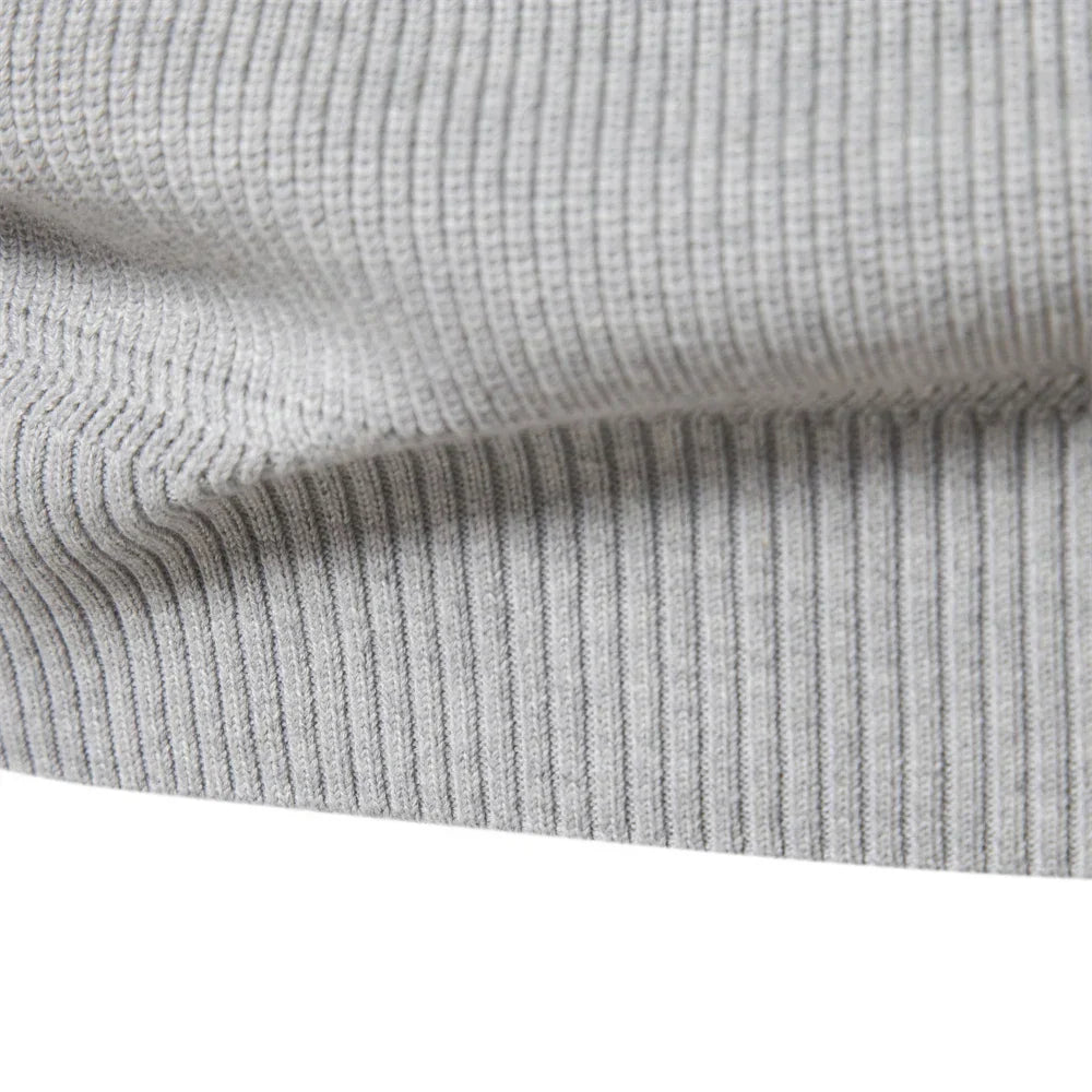 Nordwell Half Zip Trui voor Heren – Klassieke Gebreide Wolmix