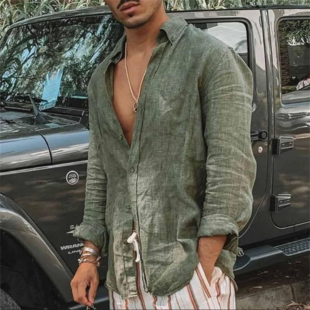 Arvyn Linen Shirt | Relaxed Fit & Breathable Summer Design