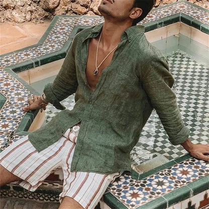 Arvyn Linen Shirt | Relaxed Fit & Breathable Summer Design