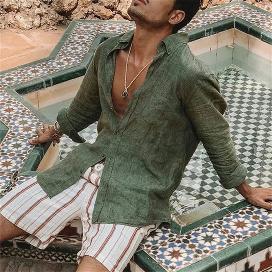 Arvyn Linnen Overhemd | Relaxed Fit & Ademend Zomerdesign