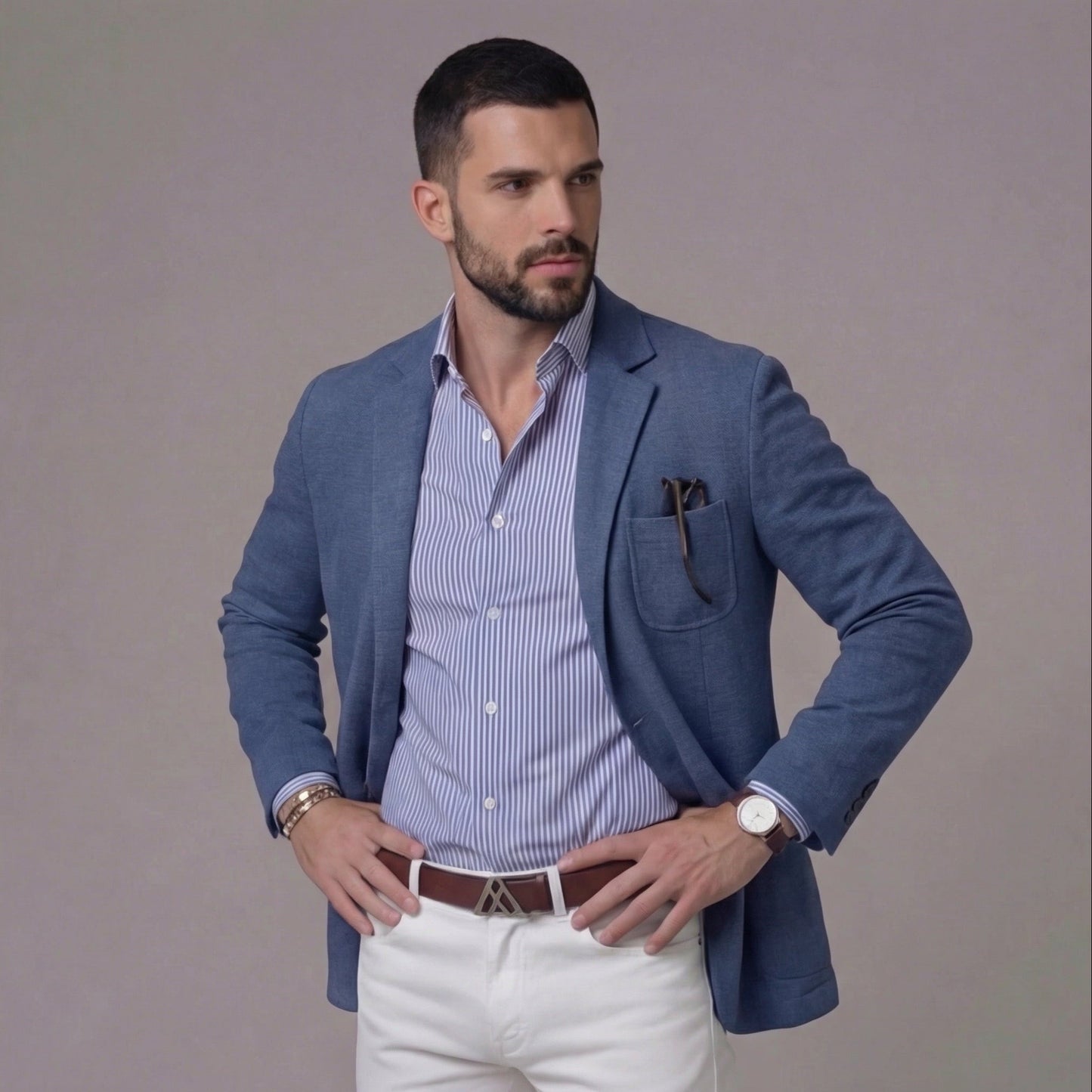 Men's Linen Blazer Slim Fit | Lightweight Summer Blazer with Breathable Comfort