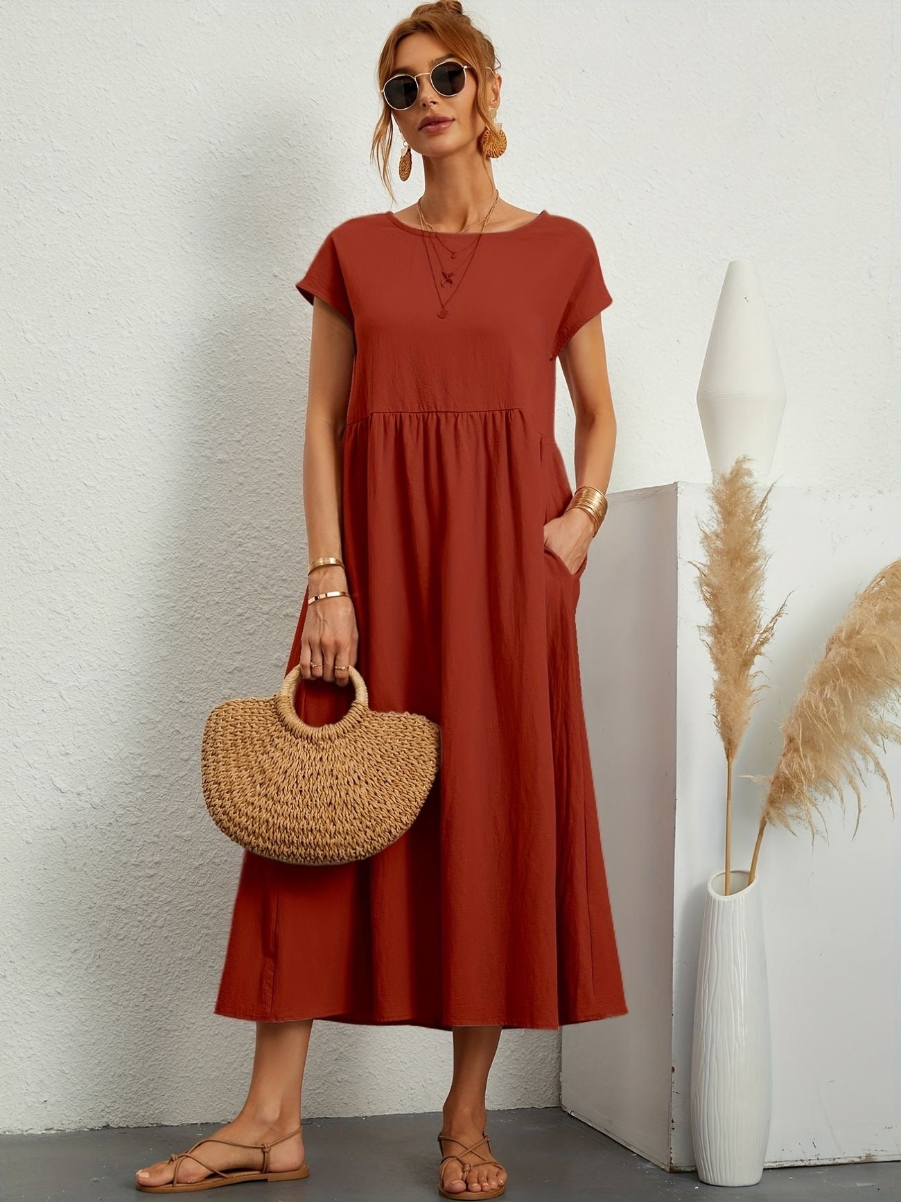 Dames Maxi Jurk | Losse Pasvorm & Comfort Fit | Casual Zomer Jurk