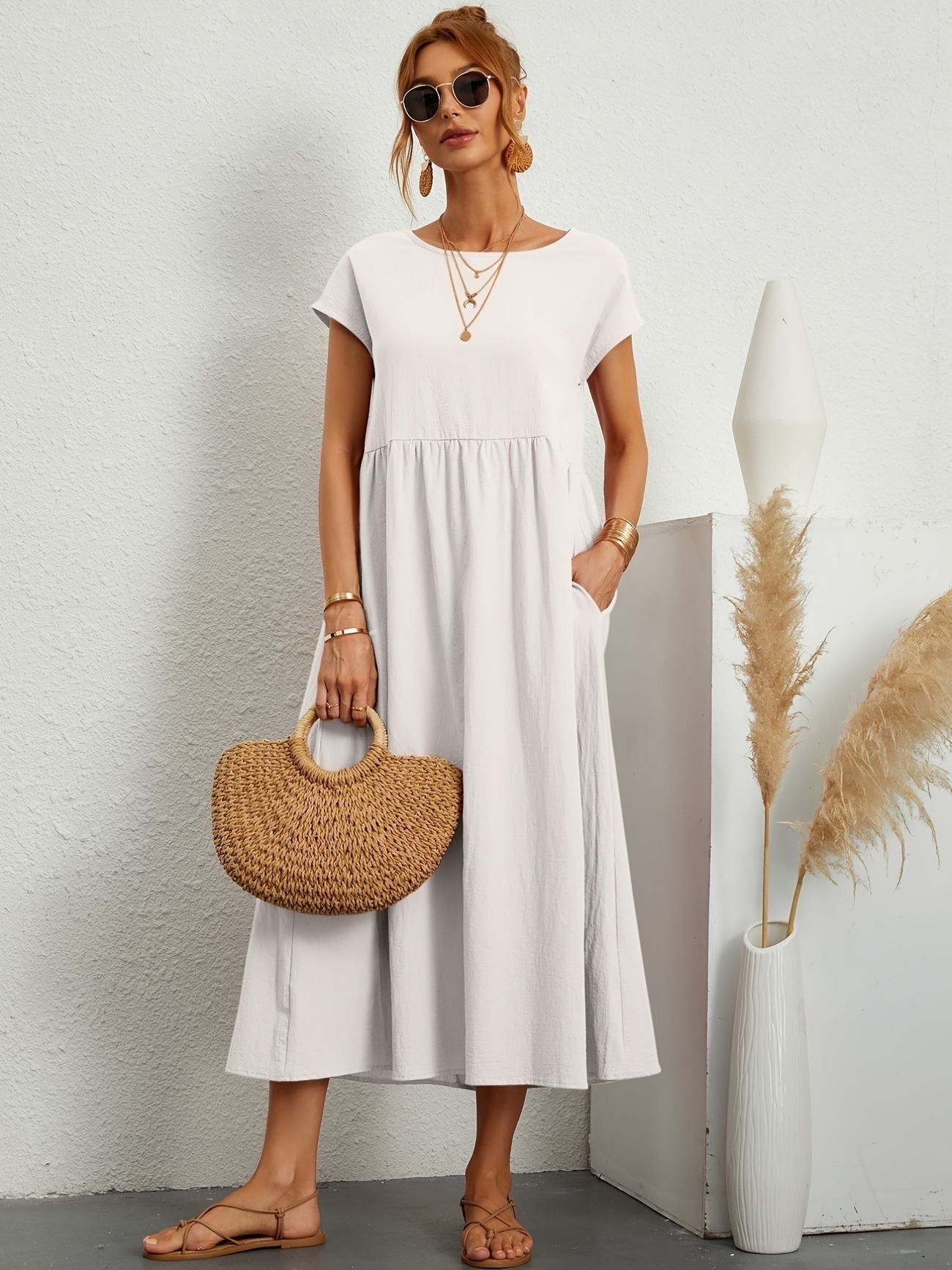 Dames Maxi Jurk | Losse Pasvorm & Comfort Fit | Casual Zomer Jurk