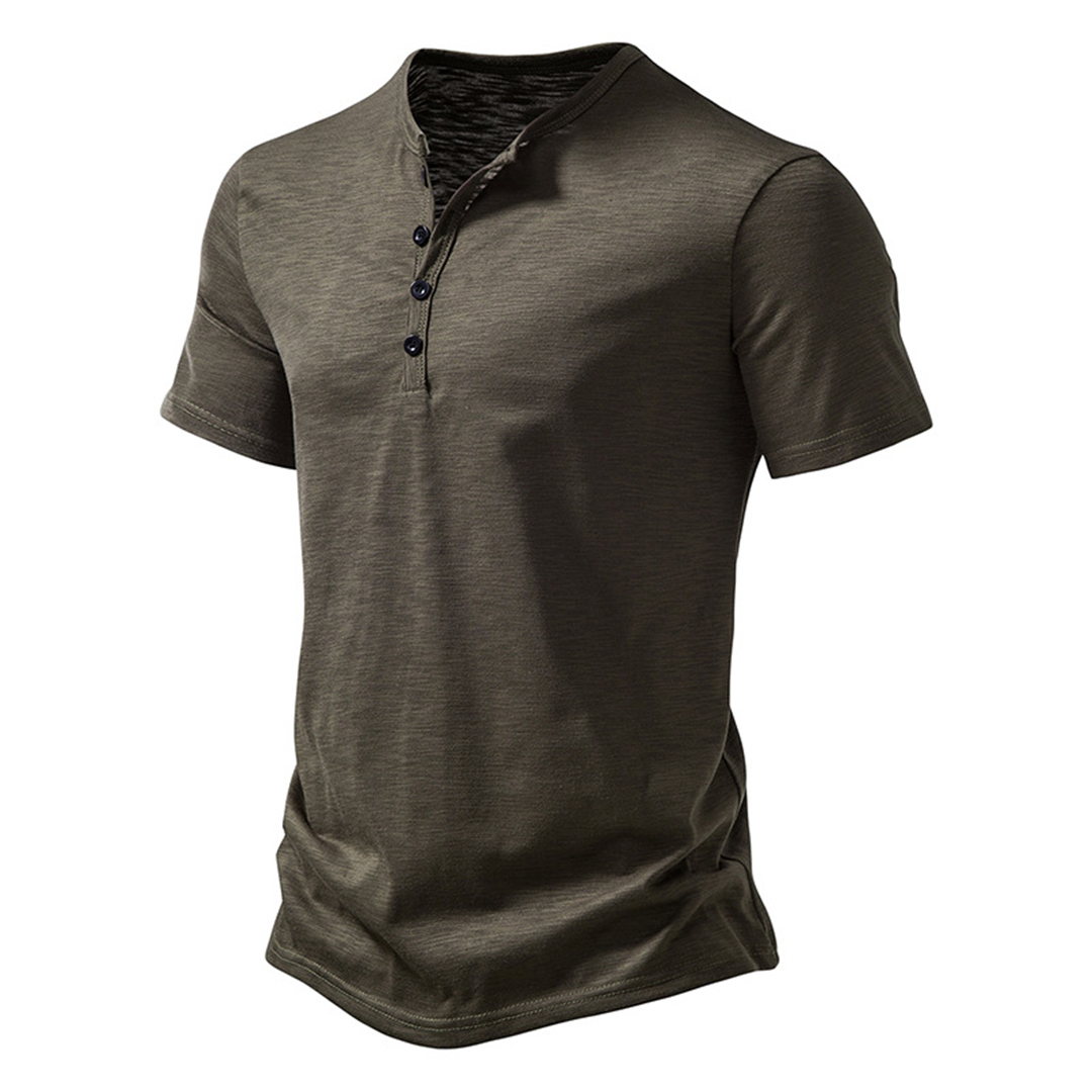 Heren Henley T-Shirt | Minimalistisch Design & Comfortabele Pasvorm