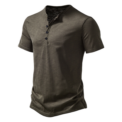 Heren Henley T-Shirt | Minimalistisch Design & Comfortabele Pasvorm