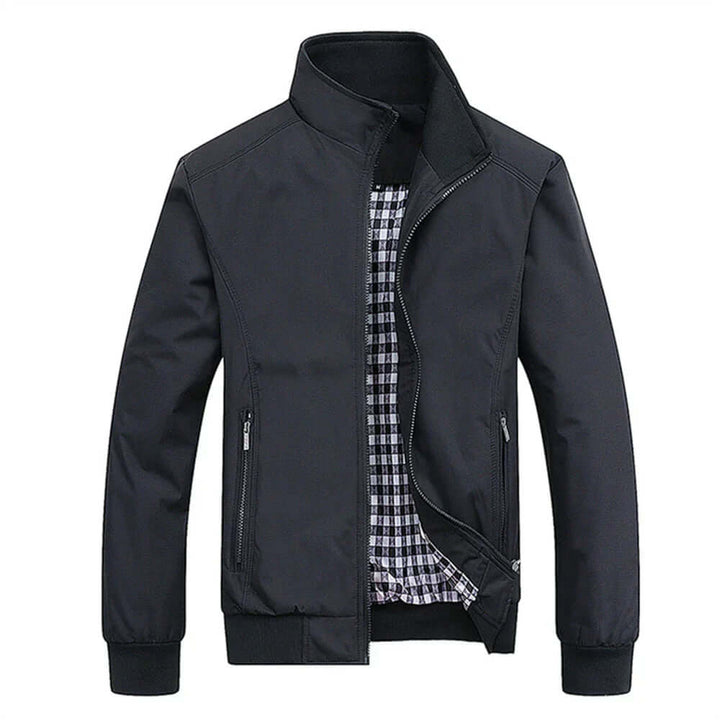 Men's Autumn Jacket – Stylish Bomber Jacket with Ribbed Cuffs