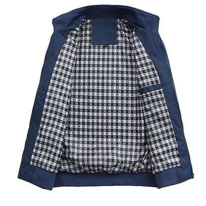 Heren Herfstjas – Stijlvolle Bomberjas met Ribboorden