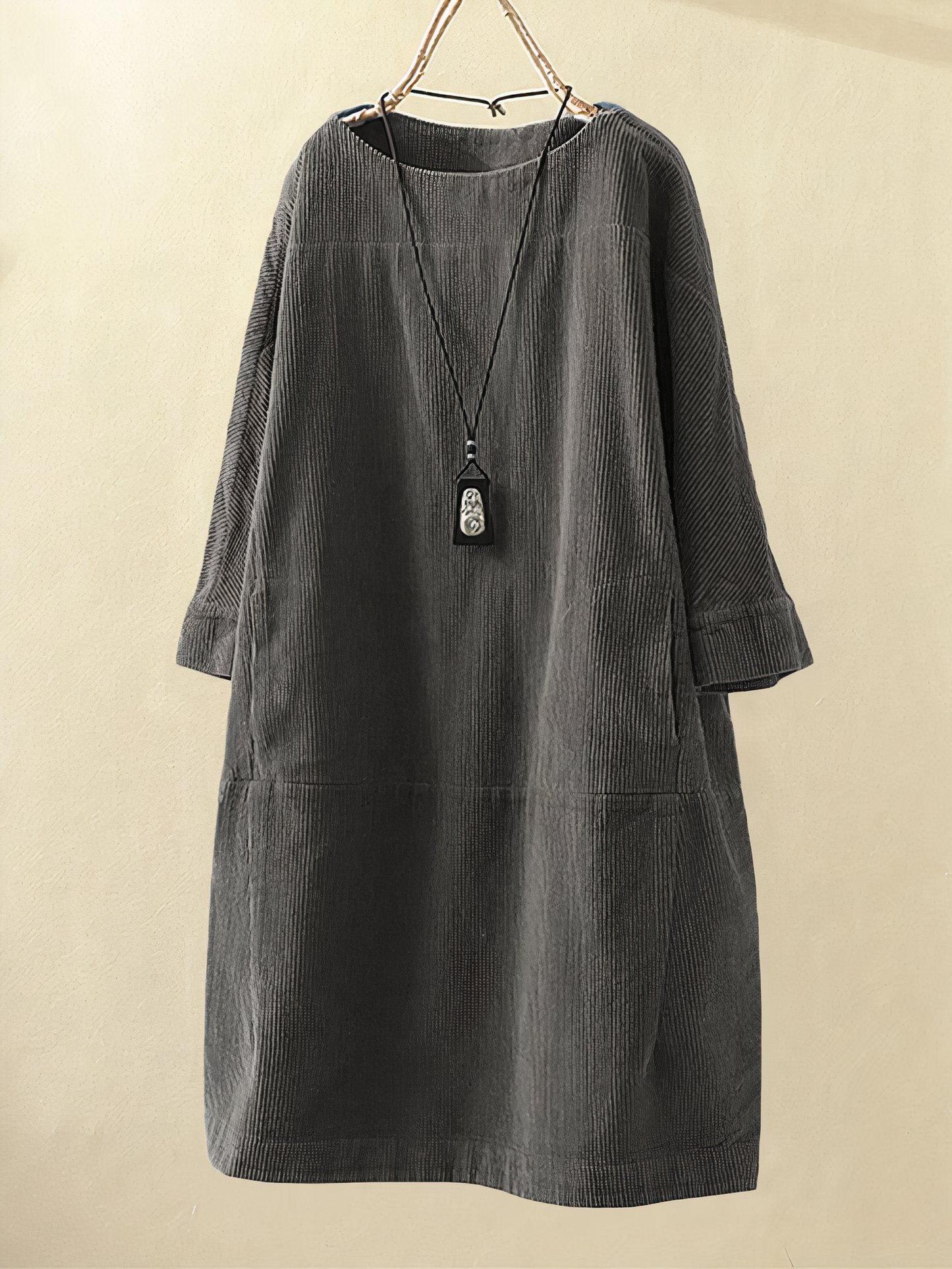 Nancy - A-lijn corduroy jurk