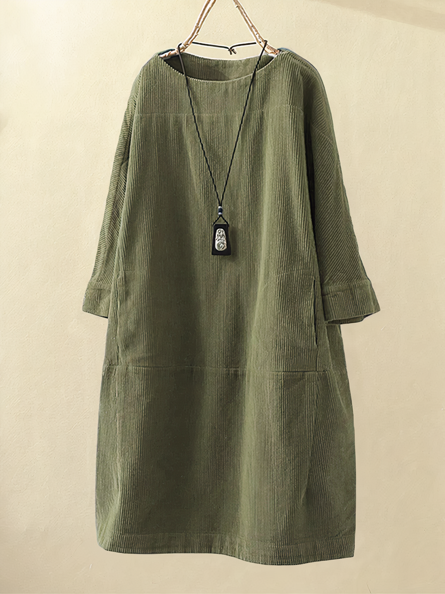 Nancy - A-lijn corduroy jurk