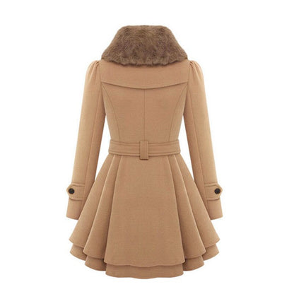 Dames Winter Trenchcoat – Slim Fit met Ceintuur & Dubbele Sluiting