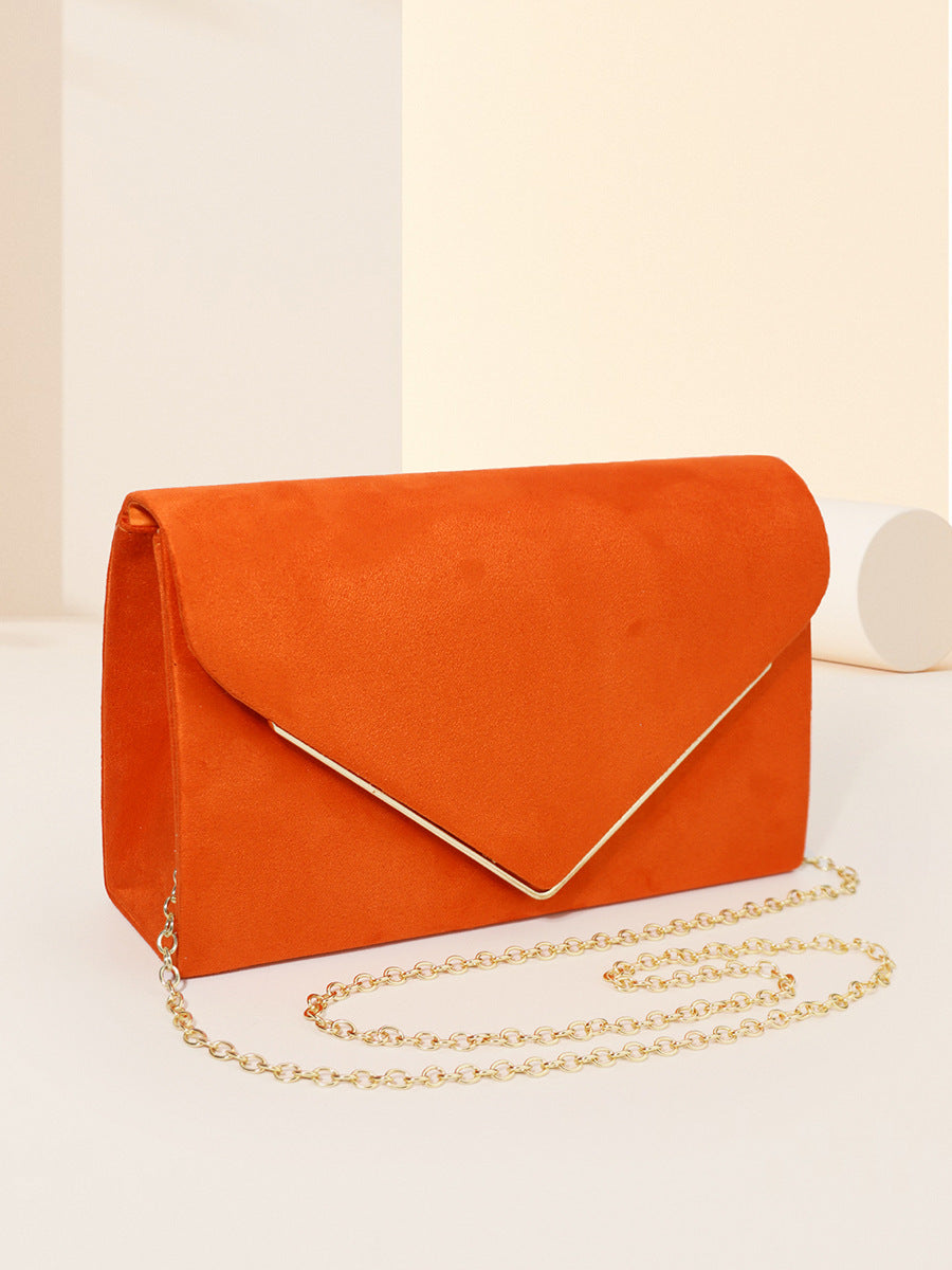 Fluwelen Envelope Clutch – Suède Look voor Avondelijke Elegantie