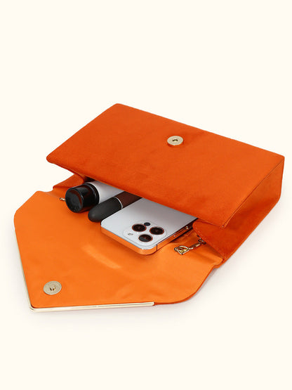 Fluwelen Envelope Clutch – Suède Look voor Avondelijke Elegantie