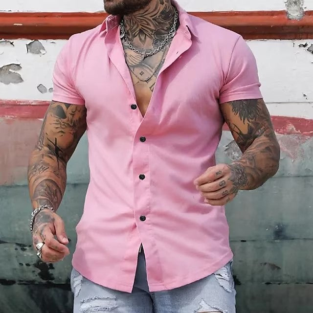 Heren Slim Fit Overhemd | Stretch & Casual Chic