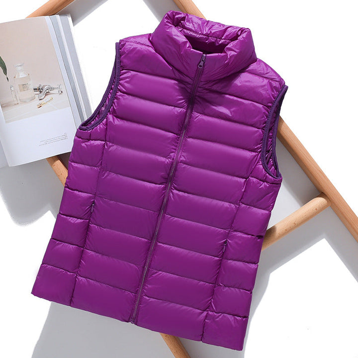 Women's Colorful Puffer Bodywarmers - Lightweight for Spring and Autumn