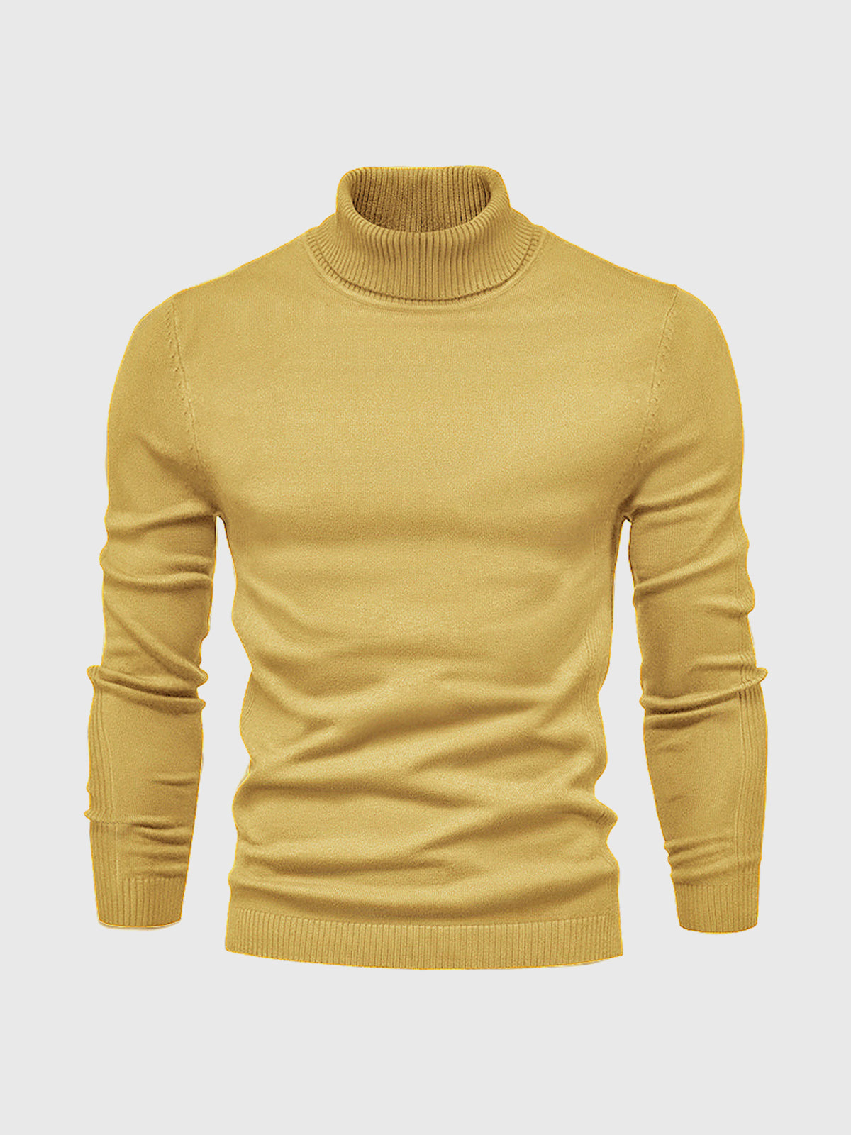 Men's Turtleneck Sweater of Soft Cotton – Elegant & Washable