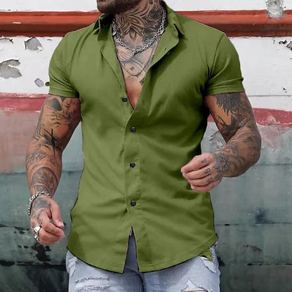 Heren Slim Fit Overhemd | Stretch & Casual Chic