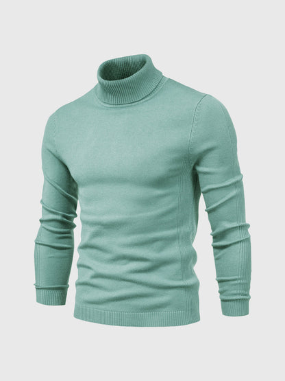 Men's Turtleneck Sweater of Soft Cotton – Elegant & Washable