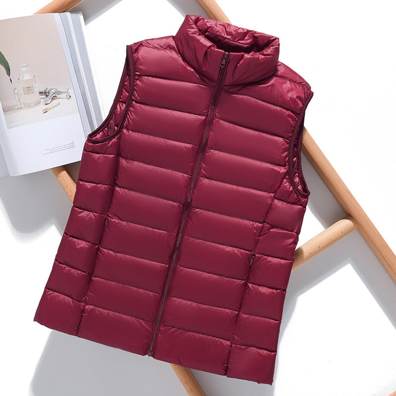 Women's Colorful Puffer Bodywarmers - Lightweight for Spring and Autumn