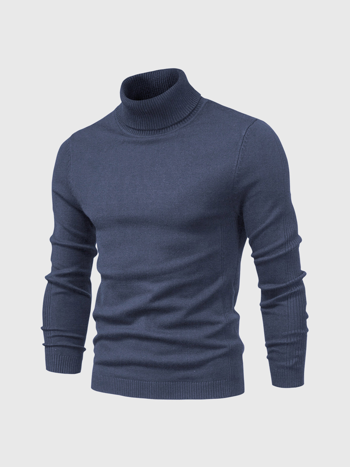 Men's Turtleneck Sweater of Soft Cotton – Elegant & Washable
