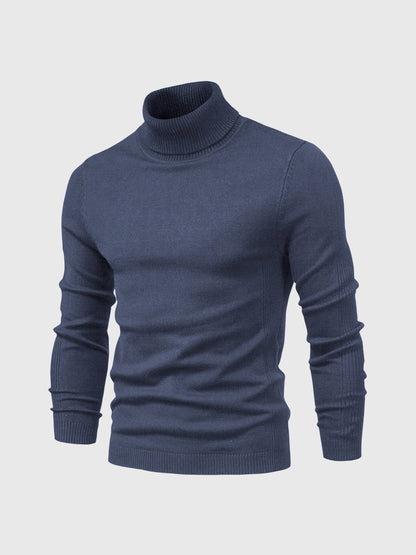 Men's Turtleneck Sweater of Soft Cotton – Elegant & Washable