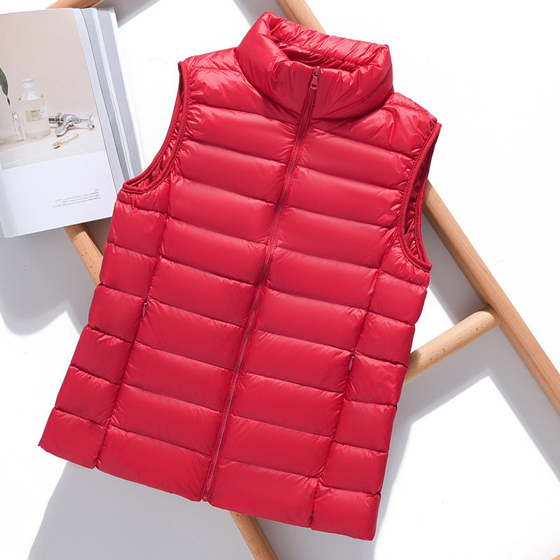Women's Colorful Puffer Bodywarmers - Lightweight for Spring and Autumn