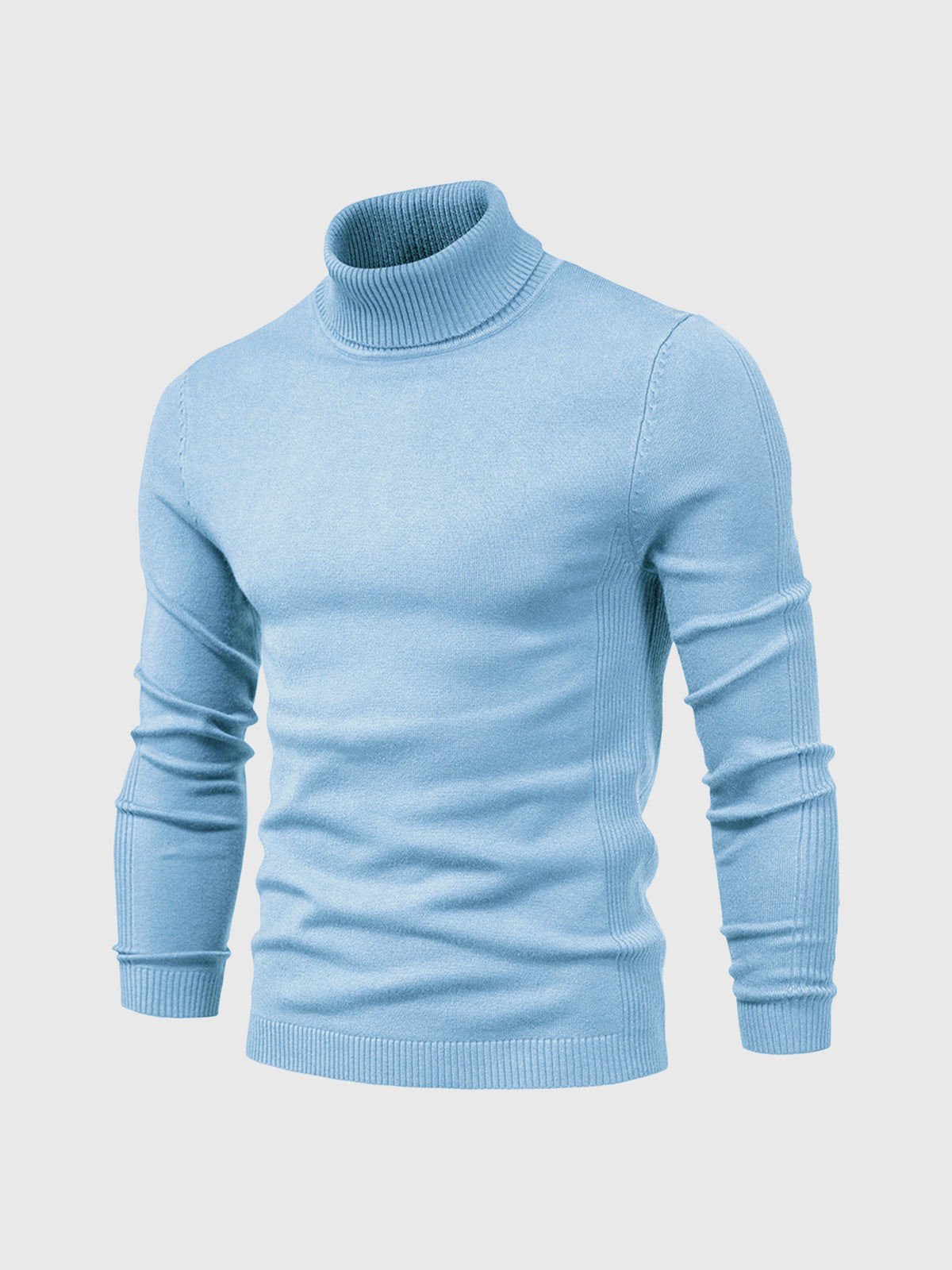 Men's Turtleneck Sweater of Soft Cotton – Elegant & Washable