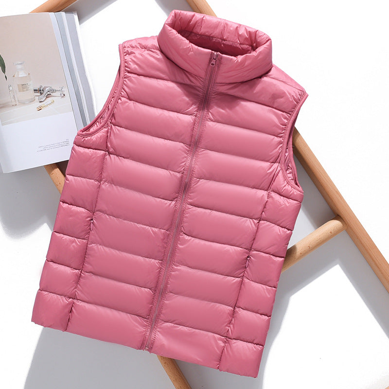 Women's Colorful Puffer Bodywarmers - Lightweight for Spring and Autumn