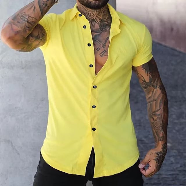 Heren Slim Fit Overhemd | Stretch & Casual Chic