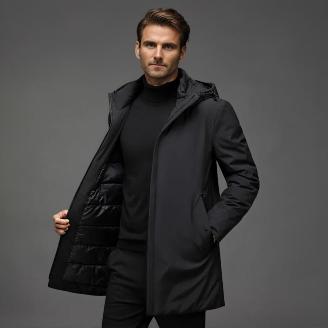Giel™ Slim Fit Men's Winter Coat with Removable Hood