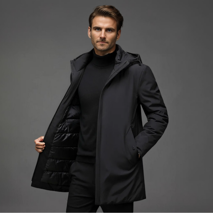 Giel™ Slim Fit Men's Winter Coat with Removable Hood