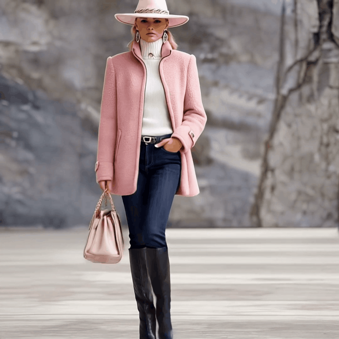 Damen Vintage Rosa Fleeceweste mit Reißverschluss