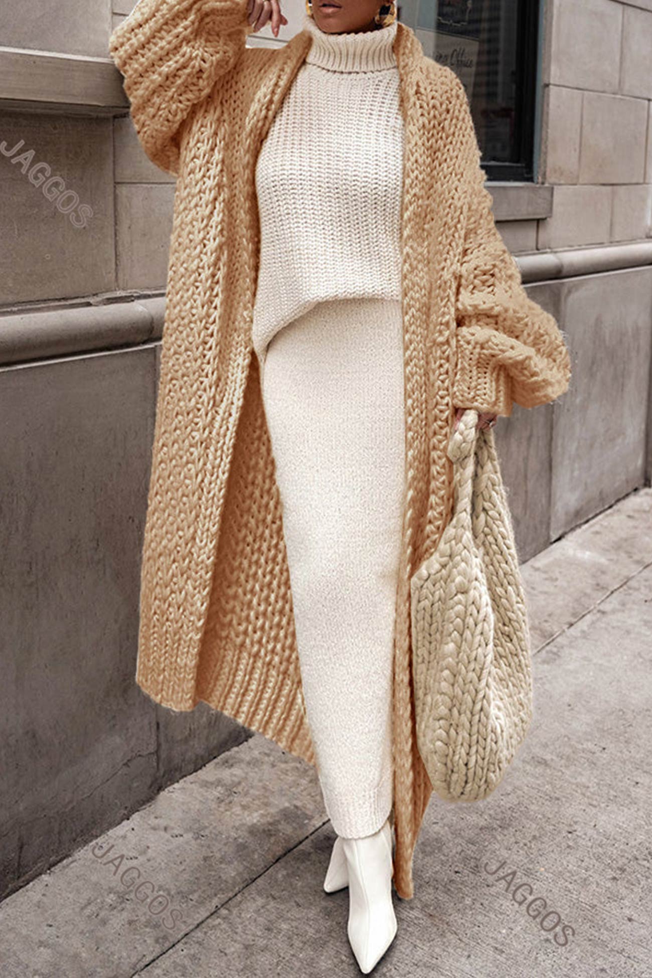 Women's Long Knitted Cardigan - Warm and Casual