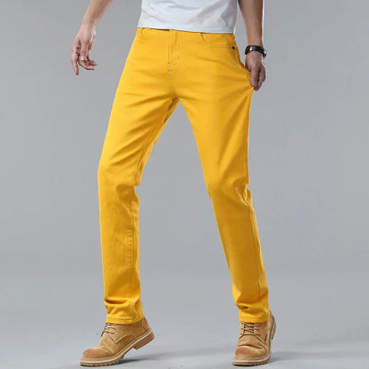 Heren Casual Jeans – Slim Straight Comfort Fit