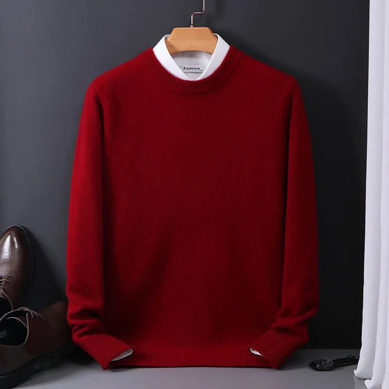 Men's Sweater with Soft Texture and Long Sleeves