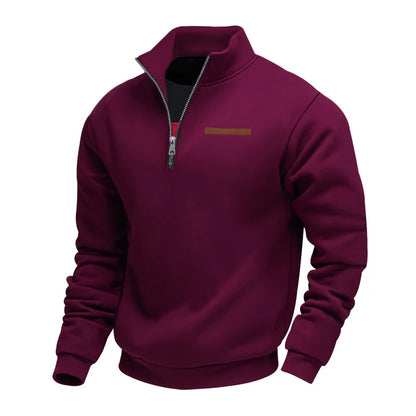 Heren Fleece Sweatshirt met Kwartrits