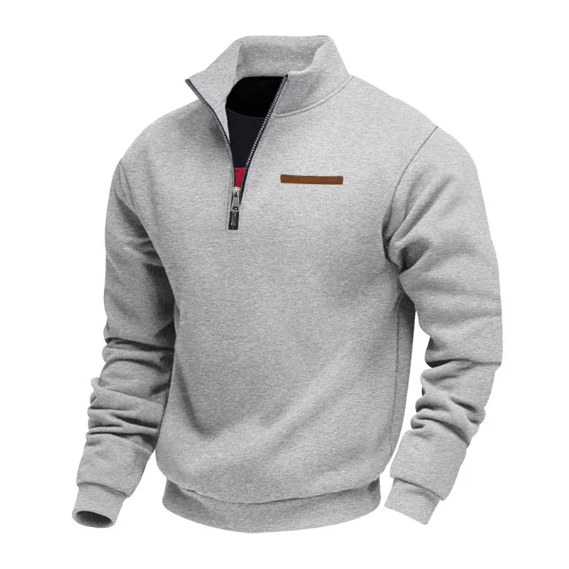 Heren Fleece Sweatshirt met Kwartrits